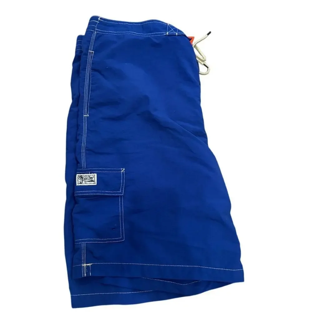 Polo Ralph Lauren Swim Trunks Blue Cargo Board Shorts Mesh Lined Size XL